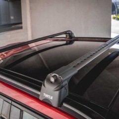 Bagażnik bazowy na relingi zintegrowane Turtle Air zamykany aero