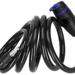 Zapięcie rowerowe linka klucz blokada 180 cm czarne do hulajnogi