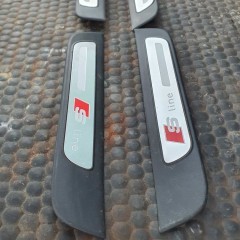 Listwa Listwy Progowe Ozdobne Drzwi S-Line Nakładki Komplet Przód Tyl AUDI A4 B8 Sedan Kombi