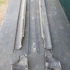 Listwa Listwy Próg Nakładka Zaślepka Progu Lewa Prawa Komplet Szara Audi A4 B6 Sedan Kombi