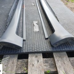 Listwa Listwy Próg Nakładka Zaślepka Progu Lewa Prawa Komplet Szara Audi A4 B6 Sedan Kombi