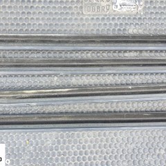 Listwa Listwy Zgarniajace Ramki Szyb Chrom Oklejone Czarne AUDI A4 B8 Sedan