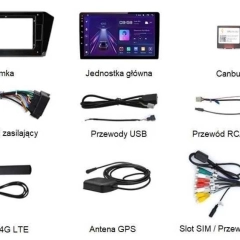 Radio 2din Android VW Passat B8 8GB Nawigacja, Bluetooth, DSP, Raty