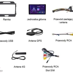 Radio 2din Android Kia Sportage 6GB Nawigacja, Bluetooth, DSP, Raty