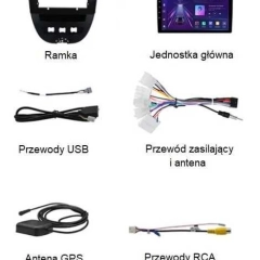 Radio 2din Android Toyota Aygo 2GB Nawigacja, Bluetooth, DSP, Raty