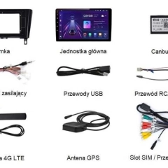 Radio 2din Android Qashqai J11 6GB, Nawigacja, Bluetooth, DSP, Raty