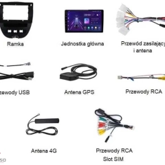 Radio 2din Android Toyota Aygo 4GB Nawigacja, Bluetooth, DSP, Raty