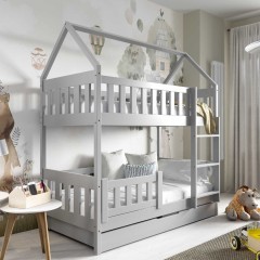 Nowość! Łóżko piętrowe 2 osobowe z szuflada Domek! Łóżeczko dziecięce