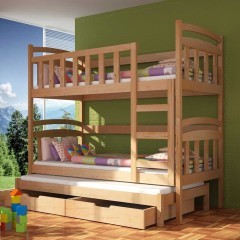 Piętrowe łóżko 3 Osobowe Dawid! Promocyjna Cena Materace! !