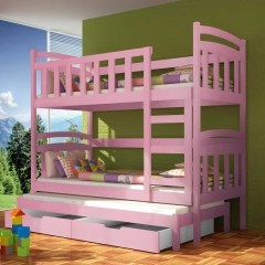 Piętrowe łóżko 3 Osobowe Dawid! Promocyjna Cena Materace! !