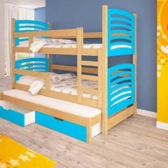 Łóżko piętrowe 3 Osobowe z Materacami Olek! Materace HIT!