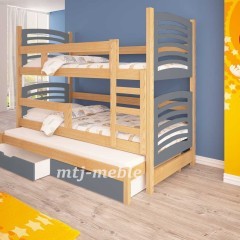 Łóżko piętrowe 3 Osobowe z Materacami Olek! Materace HIT!