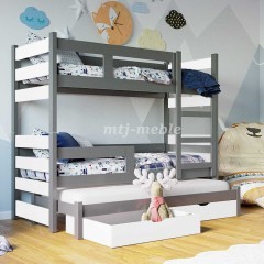 Piętrowe łóżko 3 osobowe z Materacami Tosia! Nowoczesny Model Hit ! !