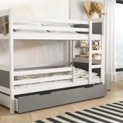 Piętrowe łóżko Leon z drewna sosnowego