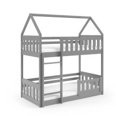 Piętrowe łóżko ZUZIA SLIM dziecięce 160x80 cm - sosna