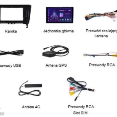 Radio 2din Android Qashqai J11 4GB, Nawigacja, Bluetooth, DSP, Raty