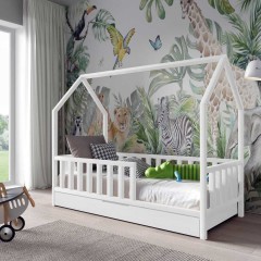 Sosnowe łóżeczko ANTOŚ z materacem w cenie