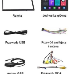 Radio 2din Android Uniwersalne 7" 2GB, Nawigacja, Bluetooth, Raty