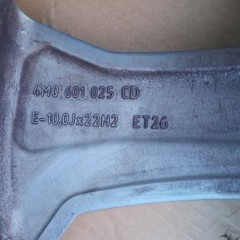 FELGA 22 AUDI Q7 SQ7 Q8 SQ8 4M0601025CD 5X112 10,0JX22 ET26 ORYGINAŁ