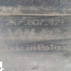 VW CADDY IV 4 ZDERZAK TYŁ CZARNY STRUKTURA 2K ZASLEPKA7 ORYGINAŁ 2020- 2K7807421 CZUJNIKI