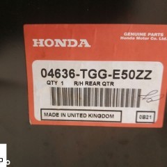 HONDA CIVIC X BŁOTNIK PRAWY 17-20 ORYGINAL NOWY