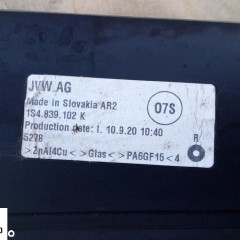 VW UP LIFT SZYBA PRAWA 2020 1S4839102K ORYGINAŁ UCHYLNA BIAŁA