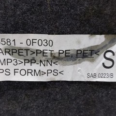 WYKŁADZINA TYŁ TYLNA TOYOTA VERSO 13-18r LIFT 58581-0F030