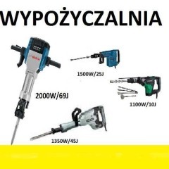 Młot udarowy, młotowiertarka, przecinarka, wynajem wypożyczalnia