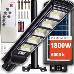Lampa Solarna Uliczna VÖGLER LED 1800W  z Czujnikiem Ruchu+zmierzchu