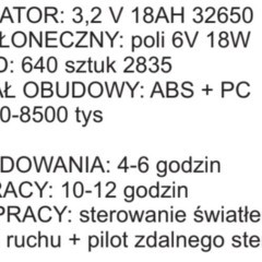 Lampa Solarna Uliczna VÖGLER LED 1800W  z Czujnikiem Ruchu+zmierzchu