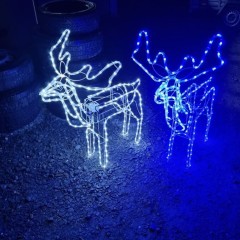 Renifer świecący led z ruchomą głową, Ozdoba świąteczna ,wąż 13 metrów