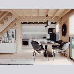 Domek drewniany dom całoroczny na zgłoszenie 35m2 Na Miarę