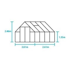 Szklarnia aluminiowa, szklarnia do ogrodu, szkło hartowane 6,8m2