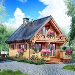 Domek letniskowy z poddaszem Amelia 62 + 18M2 drewniany zgłoszenie 35m