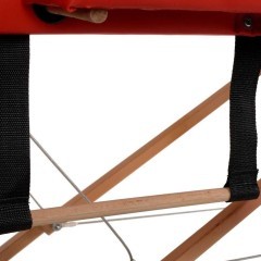 Stół, łóżko do masażu 2-segmentowe drewniane - czerwony