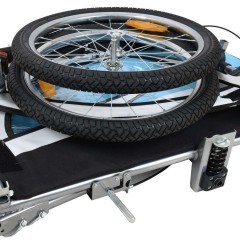 Przyczepka rowerowa z amortyzatorem 2-osobowa +JOGGER niebieski