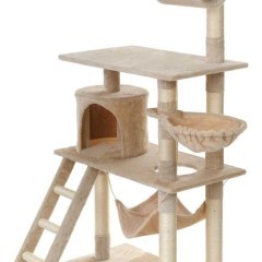 Drapak dla kota z hamakiem BEŻOWY