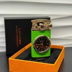 Metalowa Zapalniczka Gazowa + Zegarek + BUTELKA GAZU