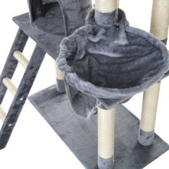 Drapak dla kota z hamakiem SZARY