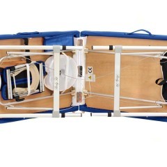 Stół, łóżko do masażu 2-segmentowe aluminiowe dwukolorowe