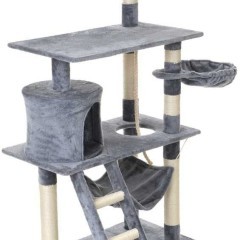 Drapak dla kota z hamakiem SZARY