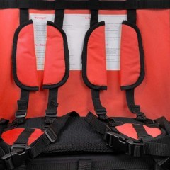 Przyczepka rowerowa z amortyzatorem 2-osobowa +JOGGER czerwony