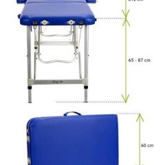 Stół, łóżko do masażu 2-segmentowe aluminiowe