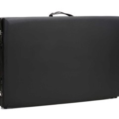 Stół, łóżko do masażu 2-segmentowe drewniane - czarny