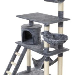 Drapak dla kota z hamakiem SZARY