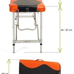 Stół, łóżko do masażu 3-segmentowe aluminiowe dwukolorowe