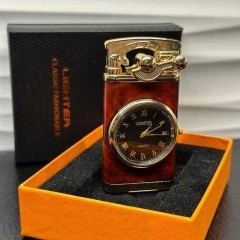 Metalowa Zapalniczka Gazowa + Zegarek + BUTELKA GAZU