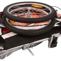 Przyczepka rowerowa z amortyzatorem 2-osobowa +JOGGER czerwony