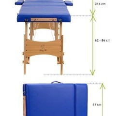 Stół, łóżko do masażu 4-segmentowe drewniane