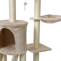 Drapak dla kota XL z zabawkami BEŻOWY / Tylko wysyłka